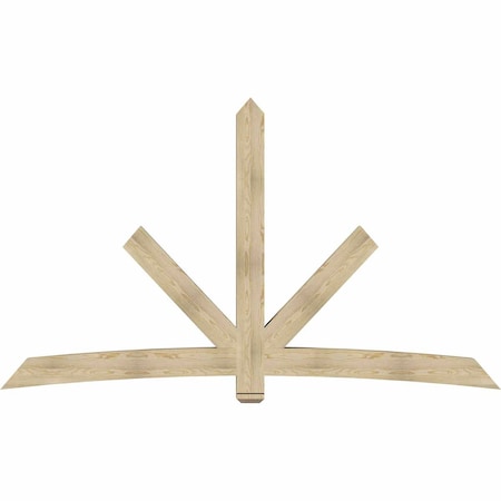 Ekena Millwork Alberta Rough Sawn Timber Gable Bracket, Douglas Fir, 108"W x 63"H x 6"D x 6"F, 14/12 Pitch GBW108X63X0606ALB00RDF